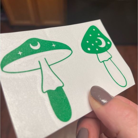 2 Celestial Mushrooms Vinyl Decal - Picture 4 of 10